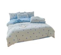 PURPLELILY Gentle Cotton Bedding Set Comfortable Breathable 4 Pieces Nursery for Toddler Room Home Nursery Easy Caring Family