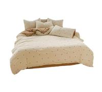 PURPLELILY Gentle Cotton Bedding Set Comfortable Breathable 4 Pieces Nursery for Toddler Room Home Nursery Easy Caring Family