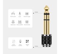 PURPLELILY Headphones Converter Adapter 3.5mm To 6.35mm Metal Connector For Home Theaters Plug Conversion Auditory Adapter