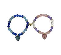 PURPLELILY Heart Couple Bracelets Easy to Use Clasp Ensures Secure Fit for Anniversaries Valentines Day and Everyday Wear Relationship Symbol Jewelry