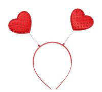 PURPLELILY Heart Headband Valentines Day Headband Sequins Love Heart Bopper Hair Hoop Wedding Headdress Headpiece Party Supplies Hair Styling Tools