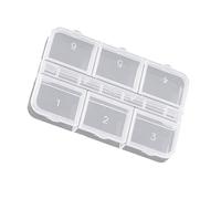 PURPLELILY Lightweight Clear Container With 6 Individual Slots For Nails Tools Jewelry Craft Organization Versatile Compartment Organizers For Jewelry