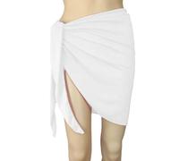 PURPLELILY Lightweight Sheer Beach Coverup Wrap Skirt Adjustable Waist for Poolside Lounging Getaways Polyester Wrap Skirt