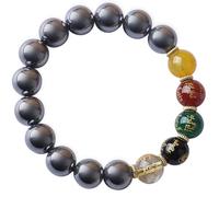 PURPLELILY Matte Finish Terahertz Energy Natural Stone Elastic Wristband Accessory for Her Him Anniversary Christmas Ergonomically Designs Stone