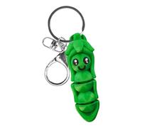PURPLELILY Movable Printed Pea Pods Cartoon Keychain Keyring Novelty Decors Playful Bag Charm For Students Adults
