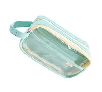 PURPLELILY Multipurpose Pen Case Large Capacity Clear Pencil Case Zippered Pen Pouches Makeup Bag for Girl Women Travel Daily School Pencil Pouches