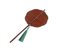 PURPLELILY Natural Silk Woven Handheld Fan Outdoor Essential Cooling Tool Elegant Decorative Art Piece Folding Hand Chinese Traditional