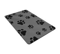 PURPLELILY Pet Food Bowl Mat Placemat With Super Absorbent Layers Stain Resistant Surfaces For Easy Cleaning Large Size Anti Slip Dog Bowl Mat For Messy Drinkers