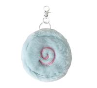 PURPLELILY Plush Fish Cake Coin Holder Keyring Bag Compact Size Easy Carry Storage Pouches For Small Items Fashionable Gift Cute Travel Coin Wallet