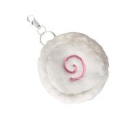 PURPLELILY Plush Fish Cake Coin Holder Keyring Bag Compact Size Easy Carry Storage Pouches For Small Items Fashionable Gift Cute Travel Coin Wallet