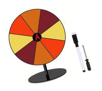 PURPLELILY Portable Prize Roulette Wheel Tabletop Game Turntable Removable Labels Draws for Supermarkets School Activities Portable Prize Roulette Wheel Tabletop Game Turntable Removable Labels Draws