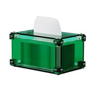 PURPLELILY Rectangular Tissue Box Nordic Styles Transparency Acrylic Living Room Holder Decorative Paper Towel Organiser Nordic Holder Modern Design