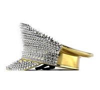 PURPLELILY Rhinestones Marine Top Hat Rivet Studded Big Brims For Youth Adult Theme Party Wear Music Festival Photoshoots Props Breathable