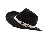 PURPLELILY Roll Brim Top Hat For Masquerades Party Vintage Gentleman Jazzy With White Band Adult Roleplay Costume Headpiece Music Festival Accessory