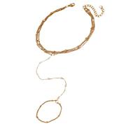 PURPLELILY Simple Hand Chain Beaded Layer Metal Chain Bracelets Jewelry Suitable For Women And Girls Present Party Wear