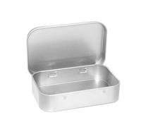PURPLELILY Small Iron Storage Box With Lid Slide Cover Jewelry Container Rectangular Hinged Tins For Storing Money Coin Candy Wedding Jewelry Case