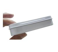 PURPLELILY Small Iron Storage Box With Lid Slide Cover Jewelry Container Rectangular Hinged Tins For Storing Money Coin Candy Wedding Jewelry Case