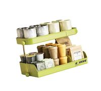 PURPLELILY Space Saving Multi-Layer Mug Storage Rack Coffee Cup Display Shelf Countertop Organiser Space-Saving Teas Bag Holder Spices Drawer