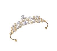 PURPLELILY Sparkling Wedding Crown with Dazzling Rhinestones Crystal Design Comfortable Alloy Structure Metal Headpiece for Daily Sparkling Hair Accessory Jewelry
