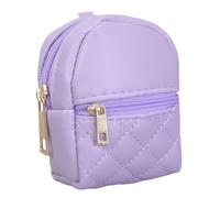 PURPLELILY Stylish PU Small Wallet with Keychain Functionality Earphone Holder Coin Purse Zippers for Everyday Use and Travel Coin Purse