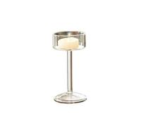 PURPLELILY Tall Glass Candle Holder Clear Tealight Candle Stand Table Centerpieces Elegant Long Stem Candlestick Wedding Decors