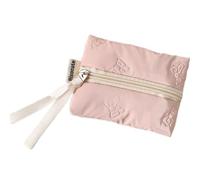 PURPLELILY Travel Friendly Zippers Coin Holder Practical Construction Bows Accent Card Storage Solution for Women and Girls Tiny Accessory Pouch