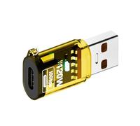 PURPLELILY USB-A Extender With Indicators Light Clear Shell Adapter Type-C Female To USB A Male Converter For Laptop Cellphone Charging Adapter