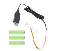 PURPLELILY USB Battery Power Supply Adapter, 4PCS 1.5V LR6 Batteries Replacement for LED Light Clocks USB Battery Converter