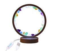 PURPLELILY USB Power Healings Stone LED Night Light With Solid Base For Bedroom Ambiances For Bedroom Living Room Healings Stone