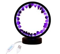 PURPLELILY USB Power Healings Stone LED Night Light With Solid Base For Bedroom Ambiances For Bedroom Living Room Healings Stone