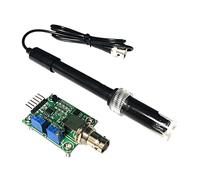 PURPLELILY Value Sensor Module PH0-14 Meter + Electrode Probe Standard BNC Interface for Value Detector Electrode Probe BNC Non-rechargeable & Rechargeable