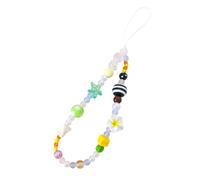 PURPLELILY Women Girls Cellphone Pendant Mobilephone Hanging Cord Elegant Handmade Beaded Telephone Strap Jewelry Fashion Accessory PVC Beaded Phone Strap For Phone