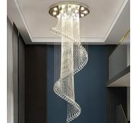 purpleq Stairs Spiral Staircase Chandelier Lamp Long Chandelier Modern Minimalist Duplex Villa House Floor Large Living Room Crystal Chandelier Home Decoration 40 * 120Cm,40 * 120cm