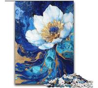 Purples And Teals Floral Art 2000 Piece Jigsaw Puzzles for Adults Gifts, Stress Reliever Staycation Kill Time Enhance Love between Couples (70x100cm)