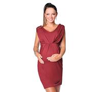 Purpless Maternity New Stunning Sleeveless V Neck Maternity Dress 8437 (12, Burgundy)