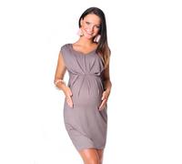 Purpless Maternity New Stunning Sleeveless V Neck Maternity Dress 8437 (14, Cappuccino)
