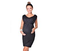 Purpless Maternity New Stunning Sleeveless V Neck Maternity Dress 8437 (18, Black)