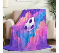 PurpleSuper Soft Printed Fleece Throw Blanket - Warm Reversible Cartoon Fantasy Basketball Pattern Cozy Sofa and Bed Blanket, Plush Winter Home Décor Sizes Small (80 x 150 cm)