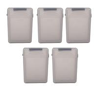 PURPLLE 5pcs 3.5 inch IDE SATA HDD Hard Drive Disk Plastic Storage Box Case Enclosure