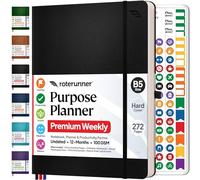 Purpose Planner Pro Notebook B5 Hardcover 7.5”x9.8”- 12 Month Undated Daily, Weekly, and Monthly 2025 - Productivity & Goal Setting Tool for Work, Home, and Self-Care - ADHD & Journal for Adults