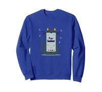 Purr Assistant: Cute Cat Smartphone Design for Pet Lovers Sweatshirt, Adult Unisex, Royal Blue, XL