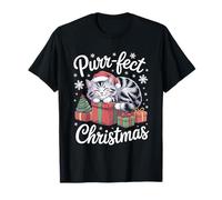 Purr FECT Christmas Cat Holiday Santa Hat Kittens T-Shirt