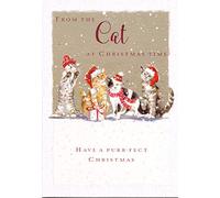Purr-FECT Christmas, from The Cat at Christmas Time - - Quality Christmas Card