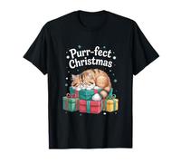 Purr FECT Christmas Sleeping Kitten Holiday Cheer T-Shirt