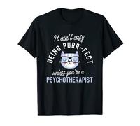 Purr-Fect Psychotherapist Funny Therapist Idea T-Shirt