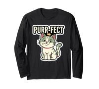 Purr-FECT Quote Mom Life Cat Lover Humor Funny Sassy Dad Long Sleeve T-Shirt
