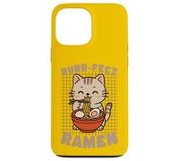 Purr-fect Ramen Cat Eating Noodles Kawaii Kitty Case for iPhone 13 Pro Max