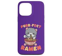 Purr-fect Ramen Cat Noodle Lover Kawaii Feline Case for iPhone 13 Pro Max