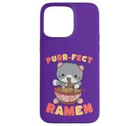Purr-fect Ramen Cat Noodle Lover Kawaii Feline Case for iPhone 15 Pro Max