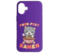 Purr-fect Ramen Cat Noodle Lover Kawaii Feline Case for iPhone 16 Plus